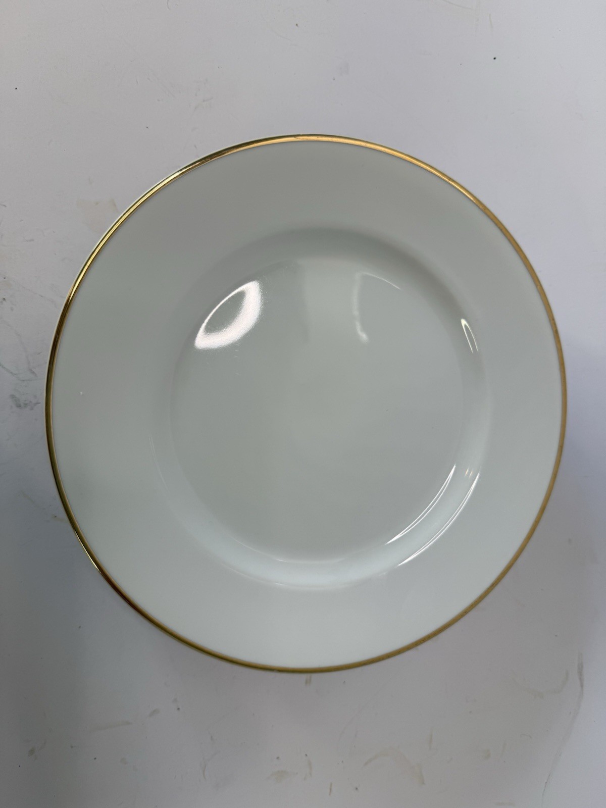 Vintage Tiffany & Co White Porcelain Gold Rim Salad/Apps Plates Dessert 7.25″