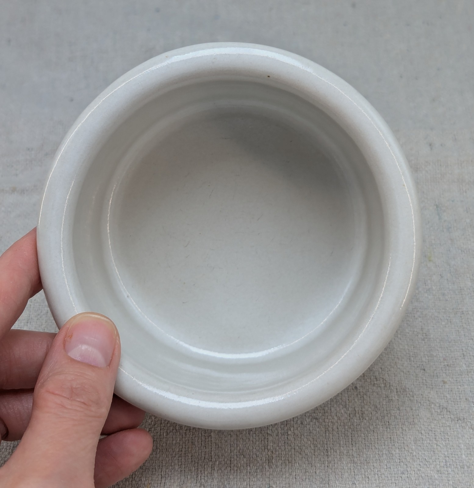 BENNINGTON POTTERS 1884 BUTTER RAMEKIN RIBBED White SOUFFLE 4.25″