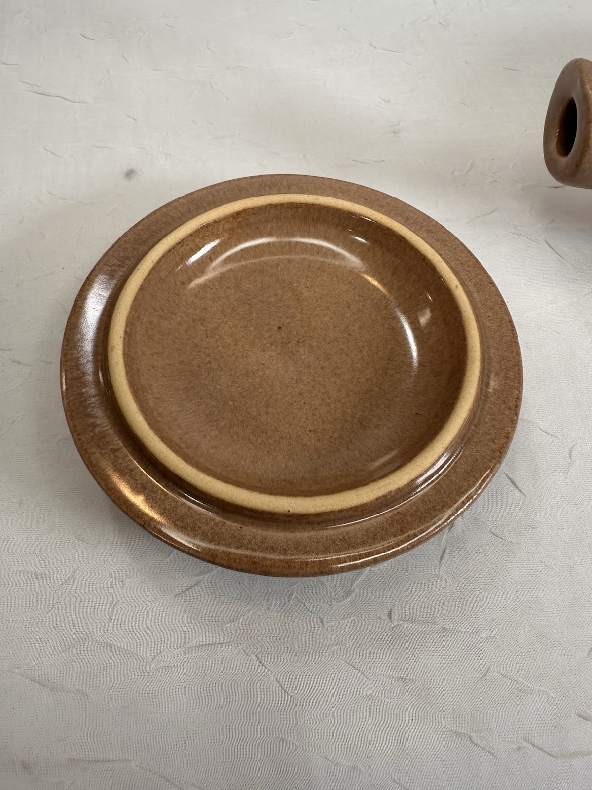 Vintage La Solana Brown Pottery Stoneware Ceramic Covered Individual Casserole