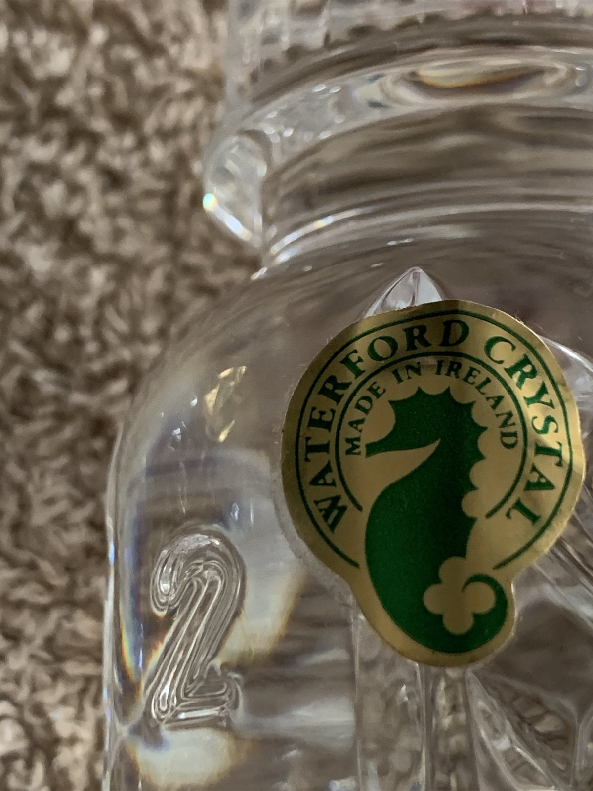 BACCARAT CLEAR CRYSTAL 6 1/4″ PLATE NEW & 2 WATERFORD BABY BOTTLES 2000