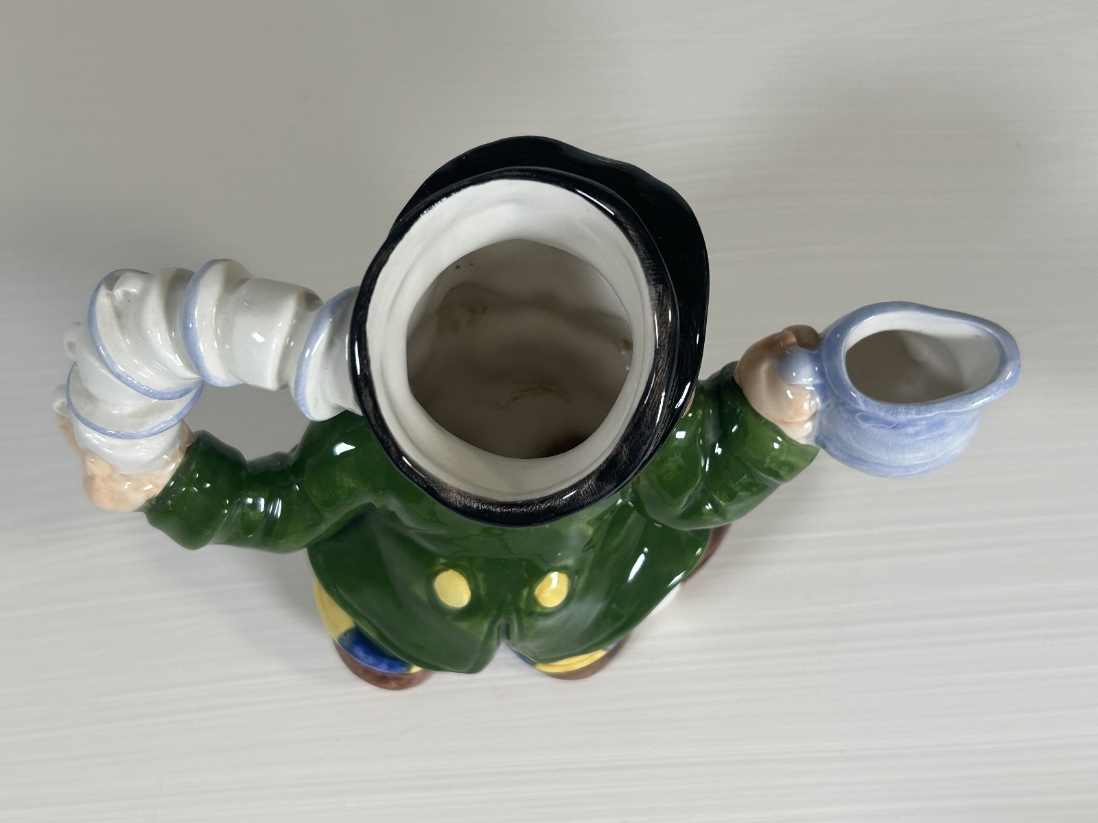 Fitz & Floyd Mad Hatter Creamer Pitcher 1992 Alice in Wonderland Chip
