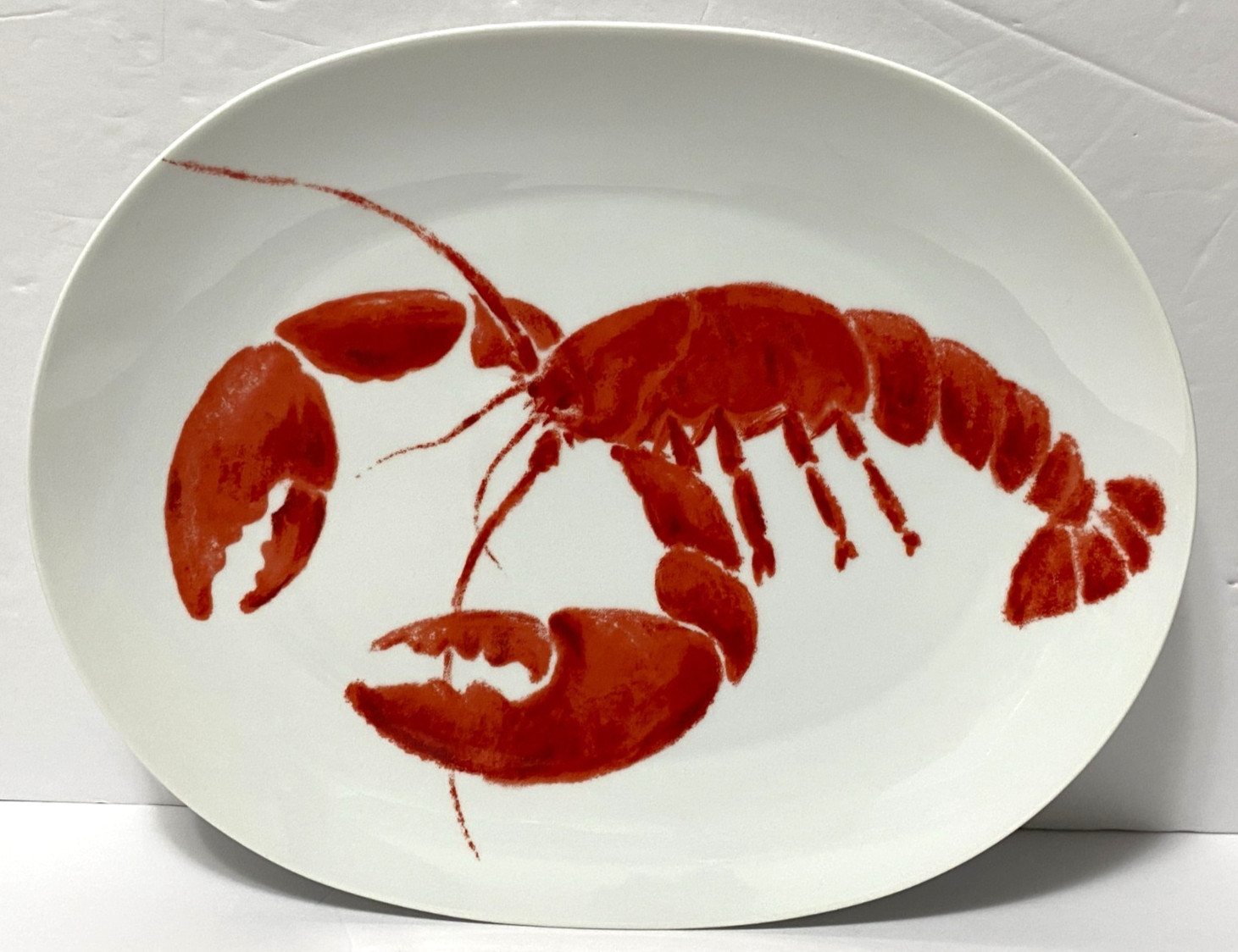 Lobster Serving Platter Studio Nova Red Oval Plate Fine China Y0723 12.5″ x 10″
