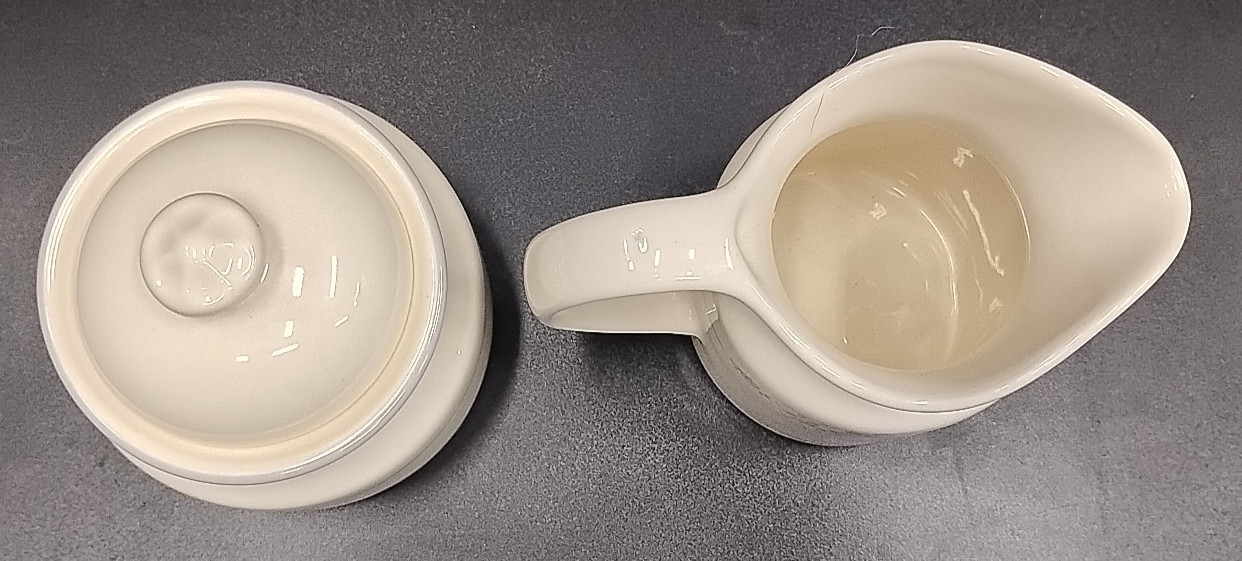 VTG Pfaltzgraff Trousseau Floral Set Ceramic Creamer and Sugar Bowl With Lid