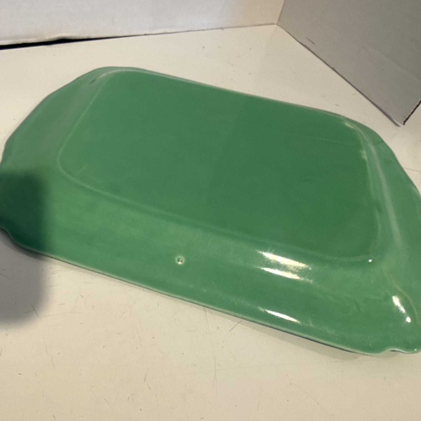 VTG Homer Laughlin Riviera batter tray in original green. Fiesta 11 3/4 inches ￼
