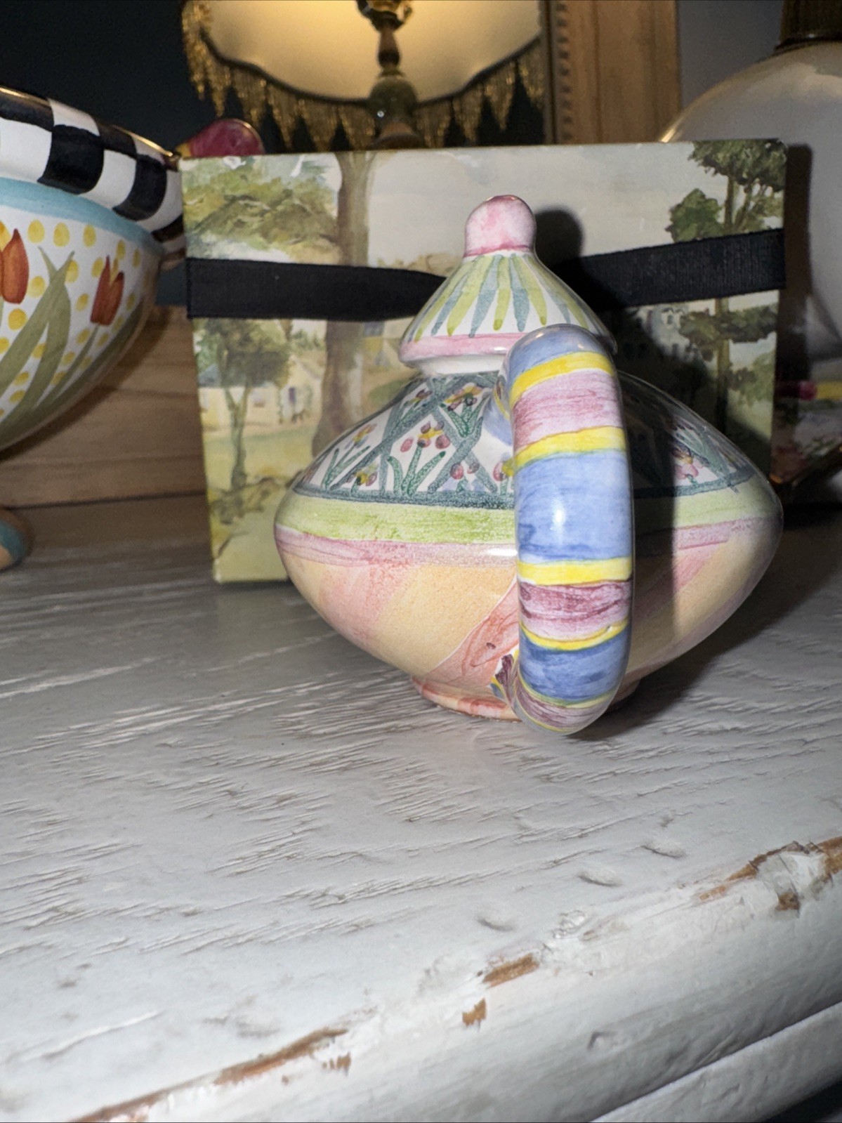 Mackenzie Childs Miniature Teapot