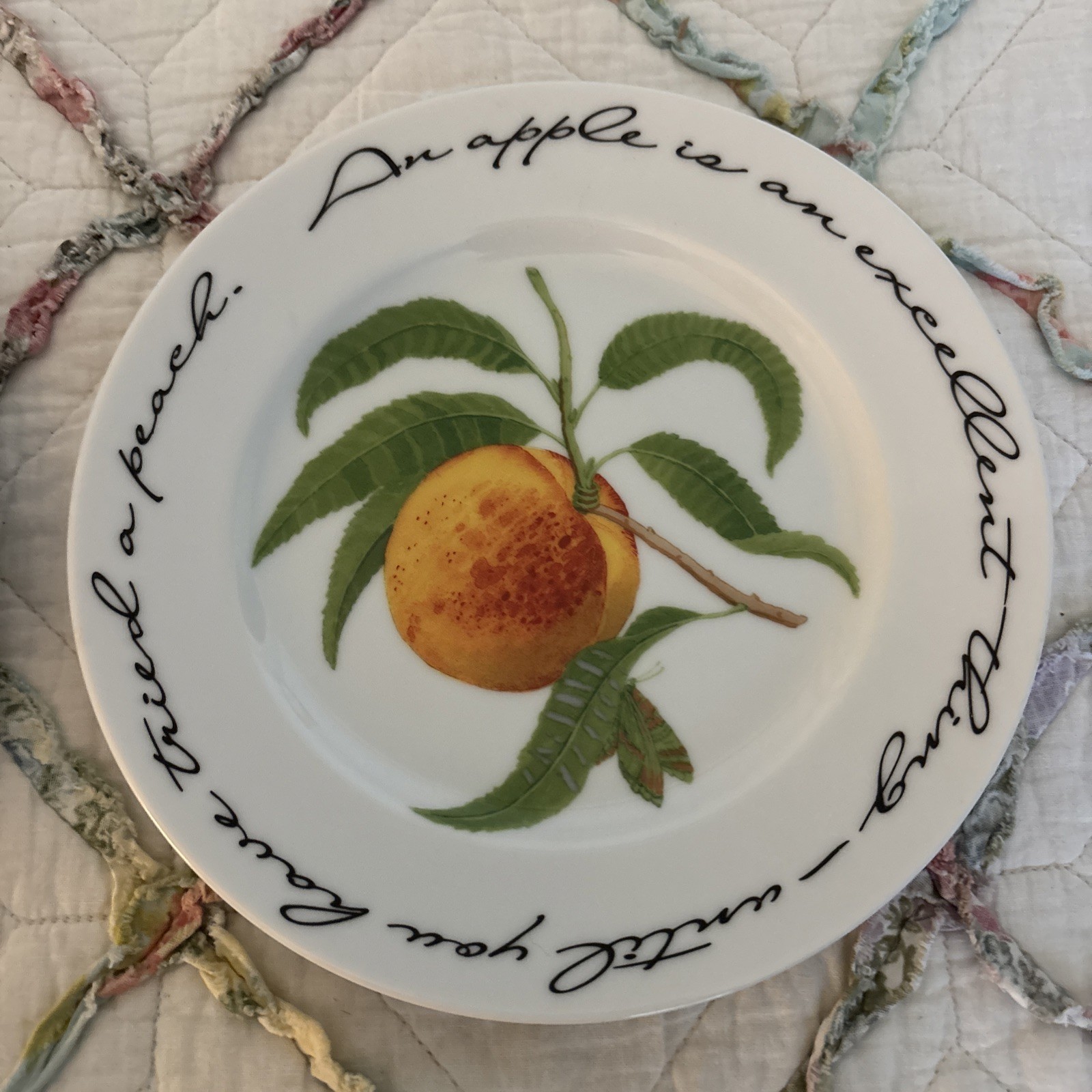 2 Williams Sonoma Orchard Suite Fruit Dessert Snack Or Luncheon Plates ~ 8”