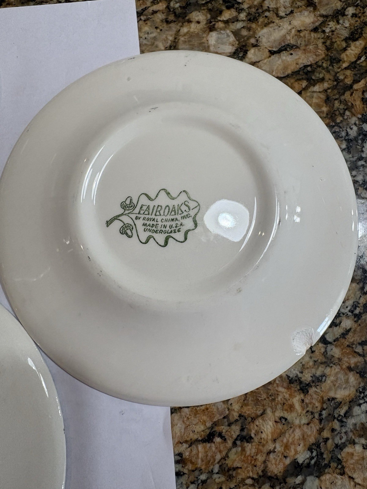 Royal China Fair Oaks Small Bread Plate With Farm Scene And Floral Border-3