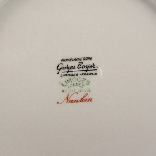 Set 4 Georges Boyer Limoges NANKIN ROUGE Aurore Bread & Butter Dessert Plates