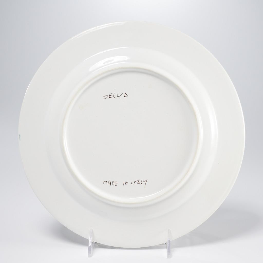 Palio di Siena Italian Contrade Selva Forest Rhino Green Orange Dinner Plate 11″