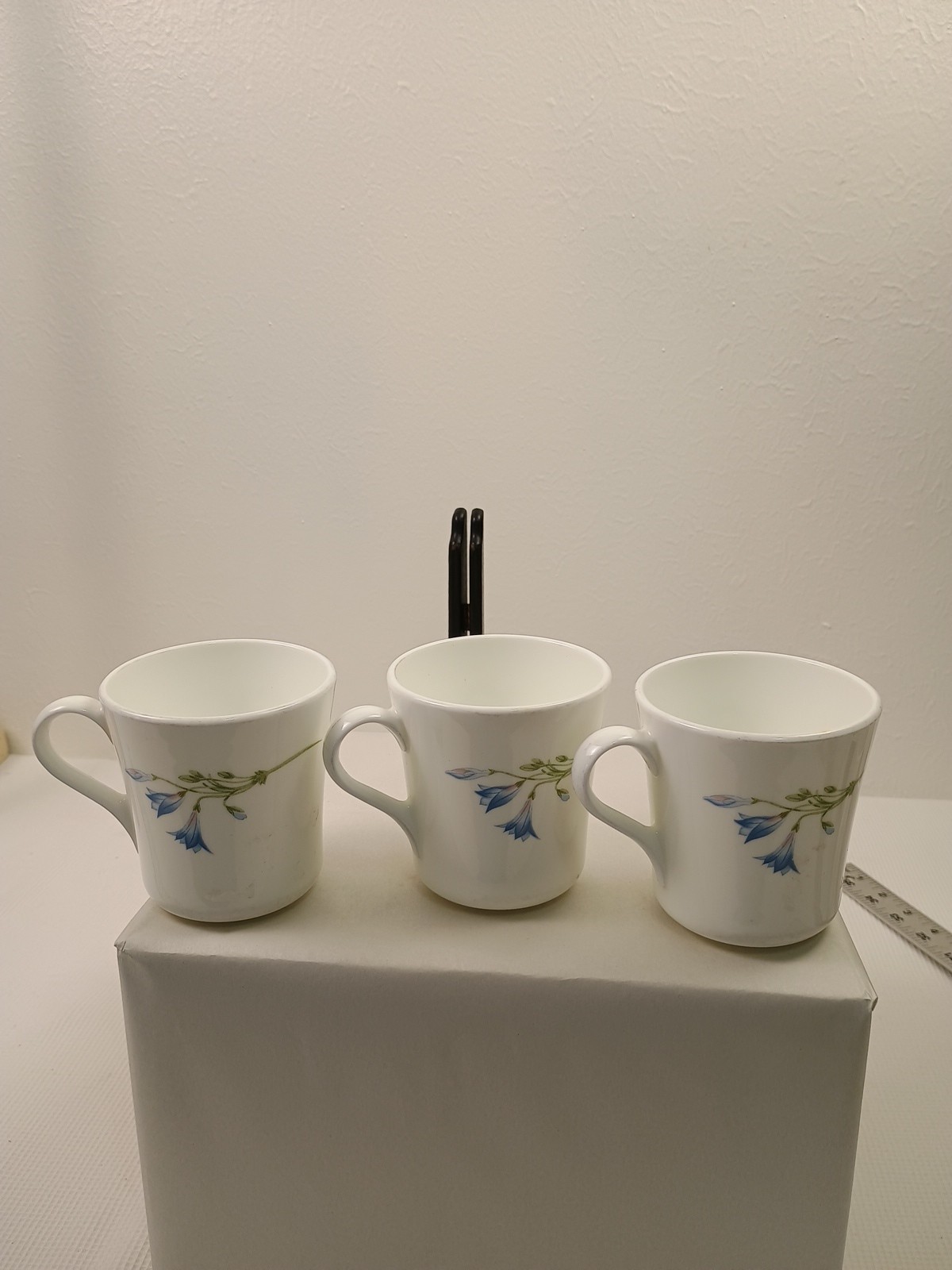 Corningware #27 Blue Dusk Bluebell Coffee Tea Cups SET of 3 cups