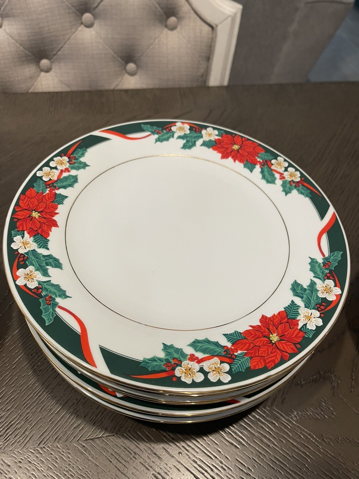Tienshan Fine China Deck The Halls Christmas Dinnerware 52 Pieces Service For 10