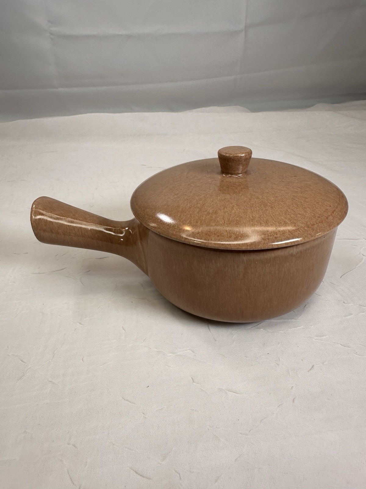 Vintage La Solana Brown Pottery Stoneware Ceramic Covered Individual Casserole