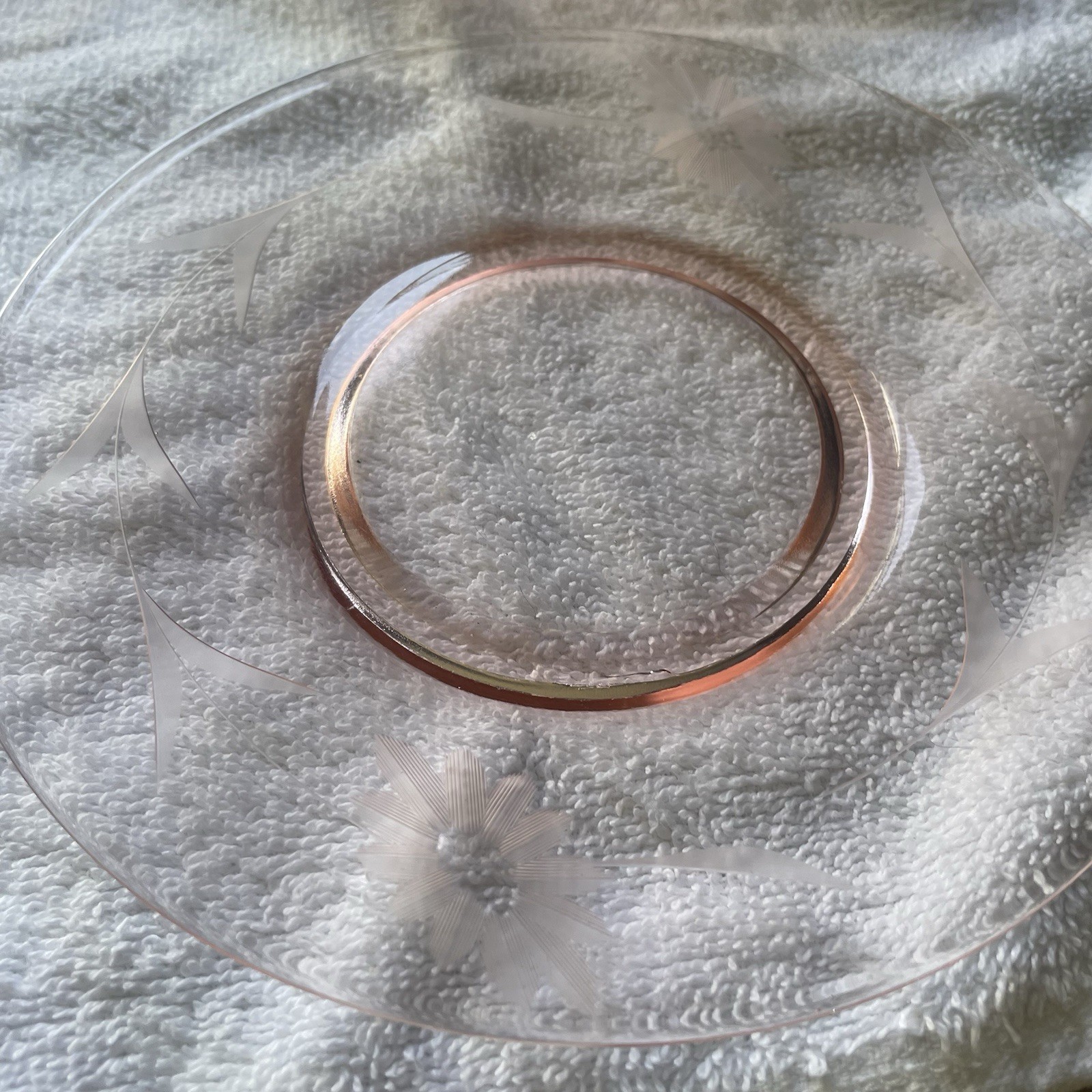 Vintage Pink Depression Glass Plates Set Of 6 6.5in