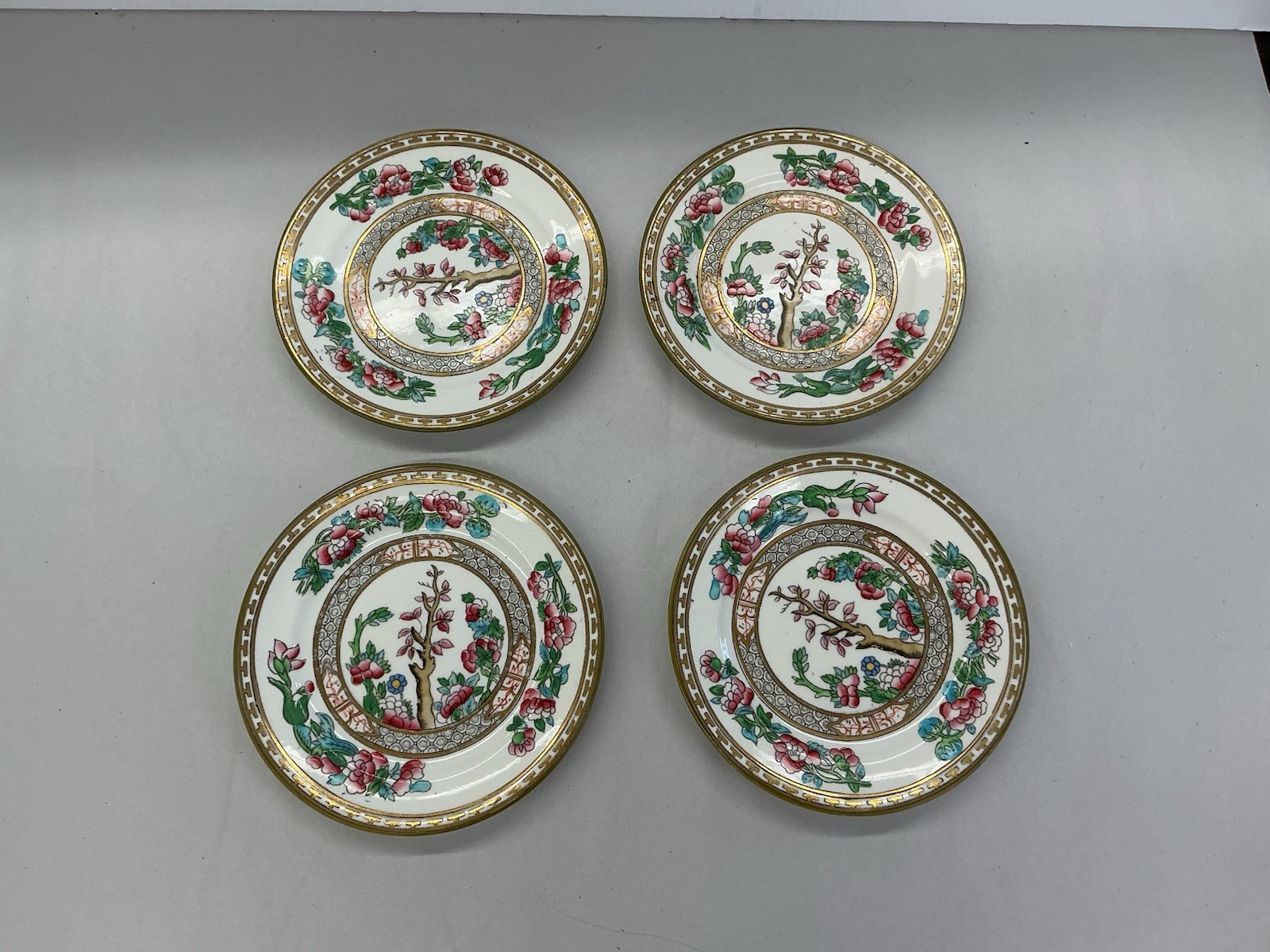 Anchor China India Tree Floral Blossom Set Of 12 6” Plates