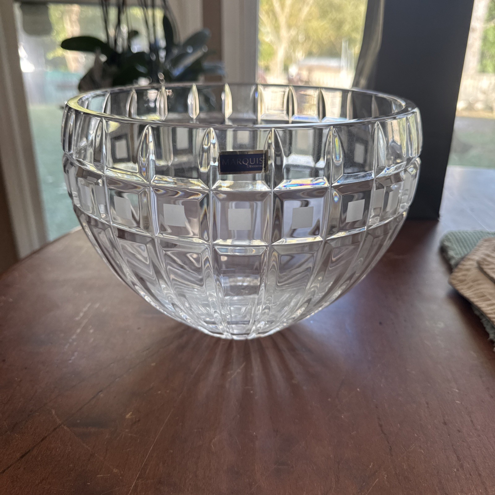 Waterford Marquis Glass Crystal QUADRATA Fruit Bowl 8″ Made In Poland