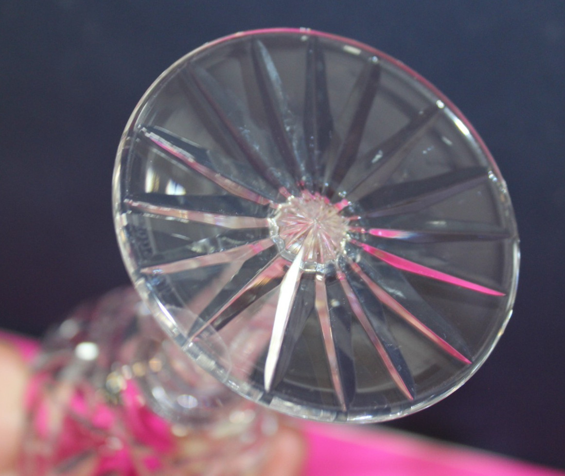 Vintage Waterford Crystal GLENGARRIFF White Wine Glasses Goblet 5.75″ Ireland
