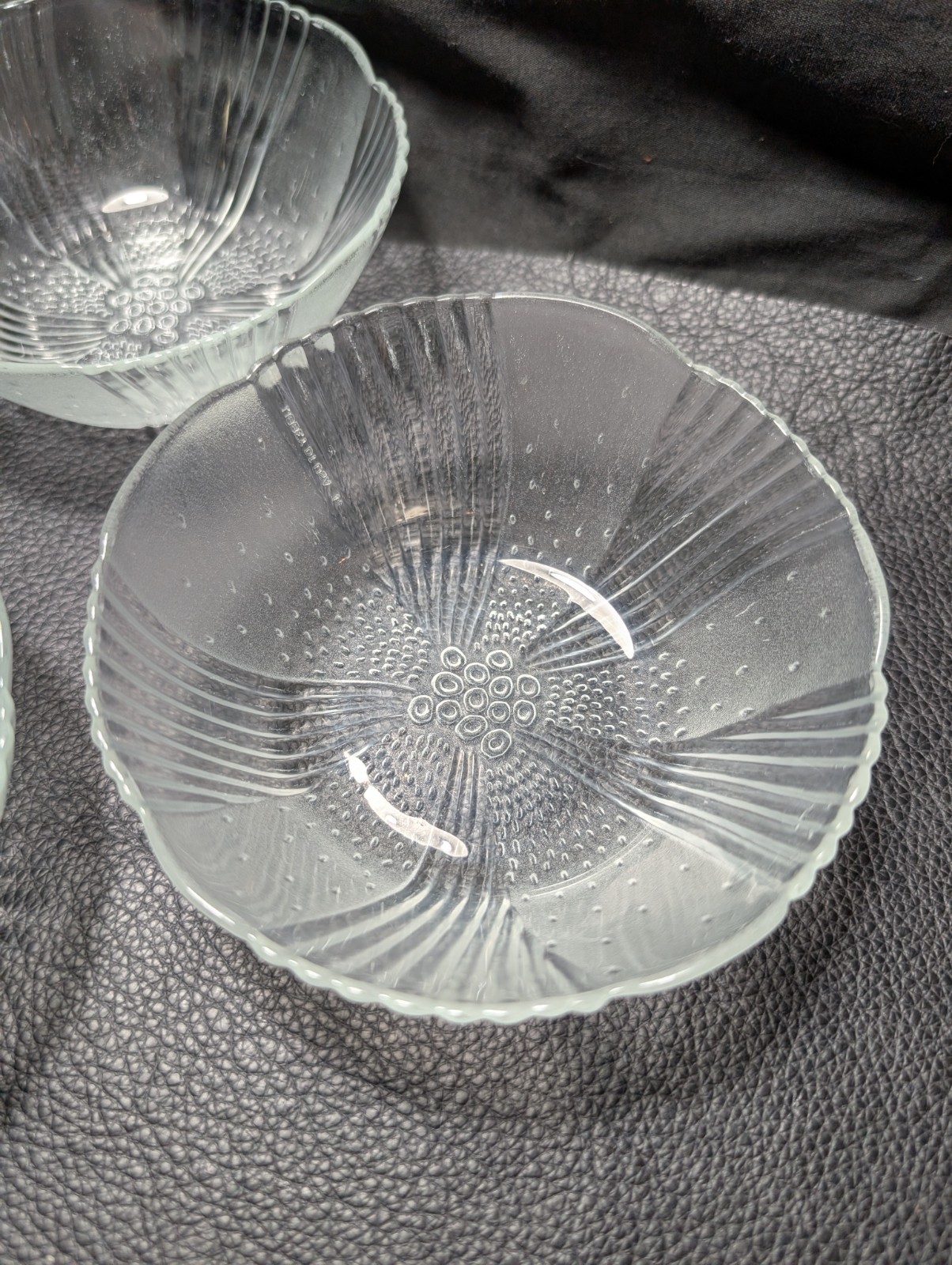 1970’s Set of 4 Libbey Harmony Glass Berry/Dessert Bowls Clear Glass Serving 5in