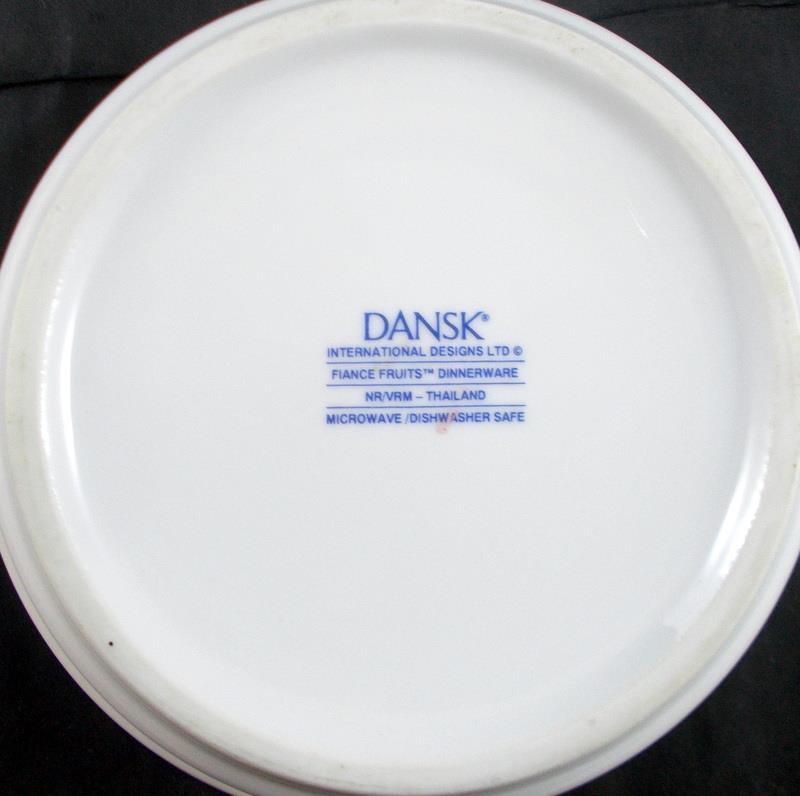 Dansk Fiance Fruits Fruit or Cereal Bowl Made in Thailand Orange Rim