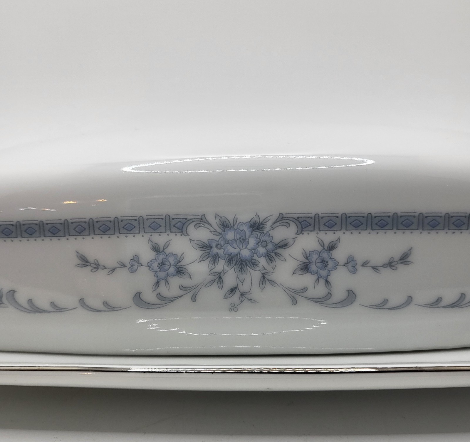 Sheffield Blue Whisper Butter Dish Porcelain Vintage