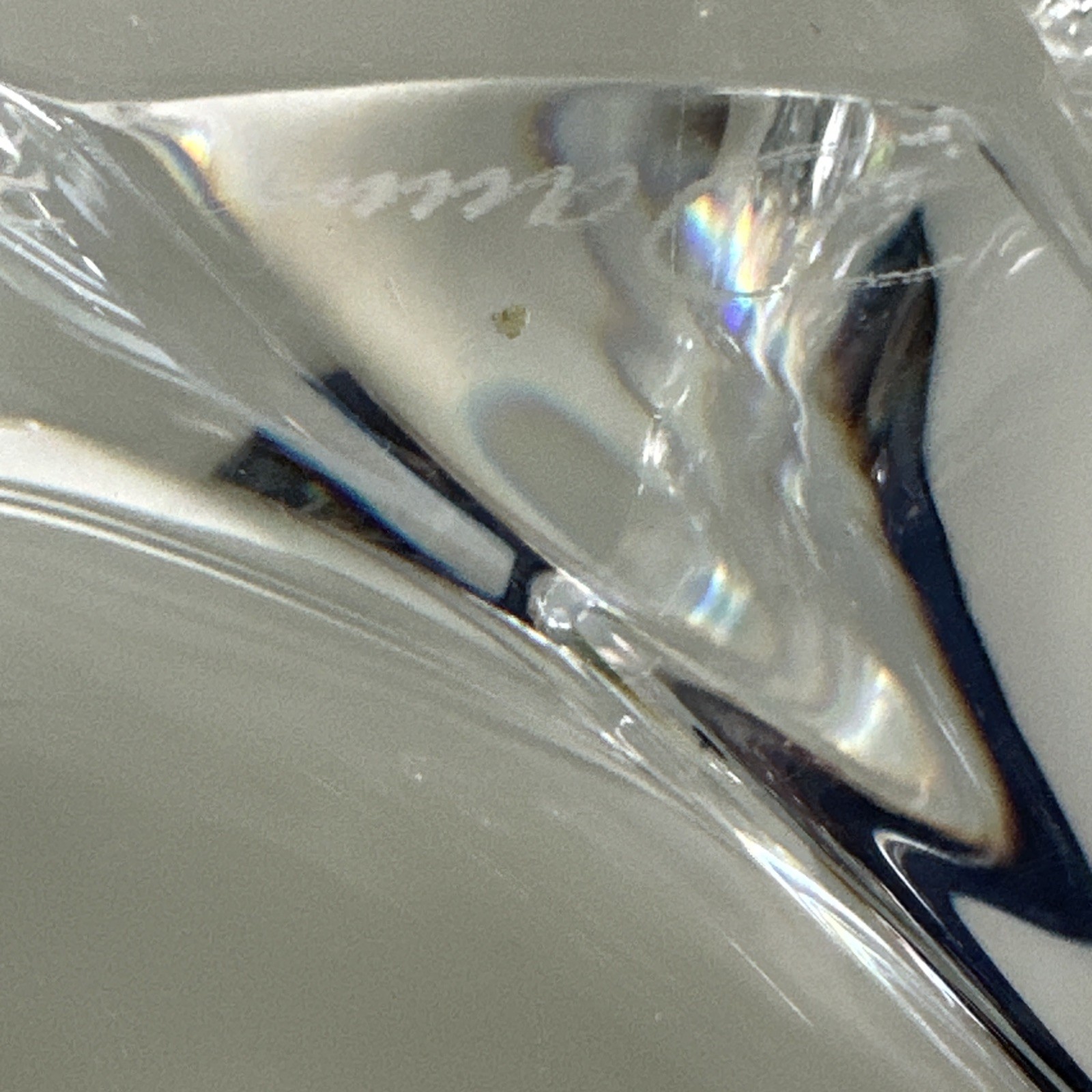 Daum France Signed Crystal Freeform Centerpiece Bowl Heavy Mid Century 9.5″x9.5″