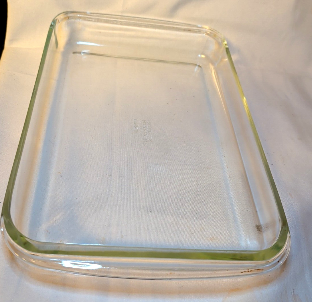 Vintage PYREX Clear 3qt Model #233 Casserole Dish 15.5″x9″x2″ w/Wide Handles USA