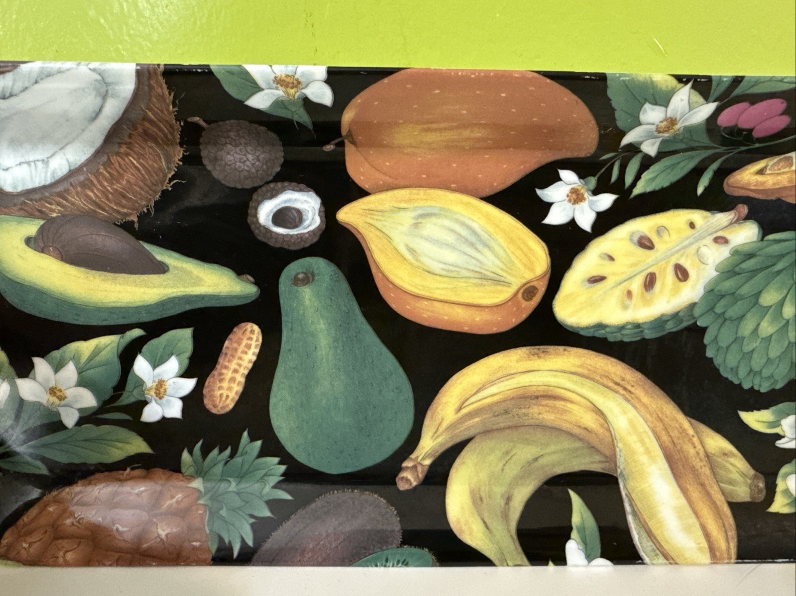 Rare Vintage Philippe Deshoulieres Limoges Tropical Fruits Porcelain Tray 16”
