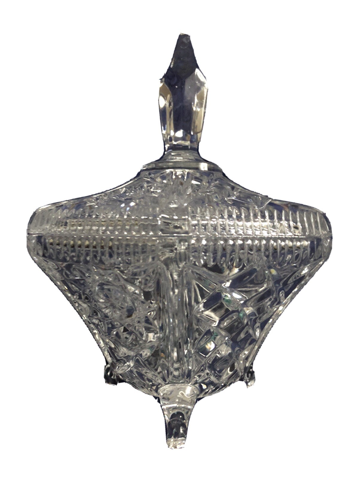 Cut Glass Covered Candy Bowl