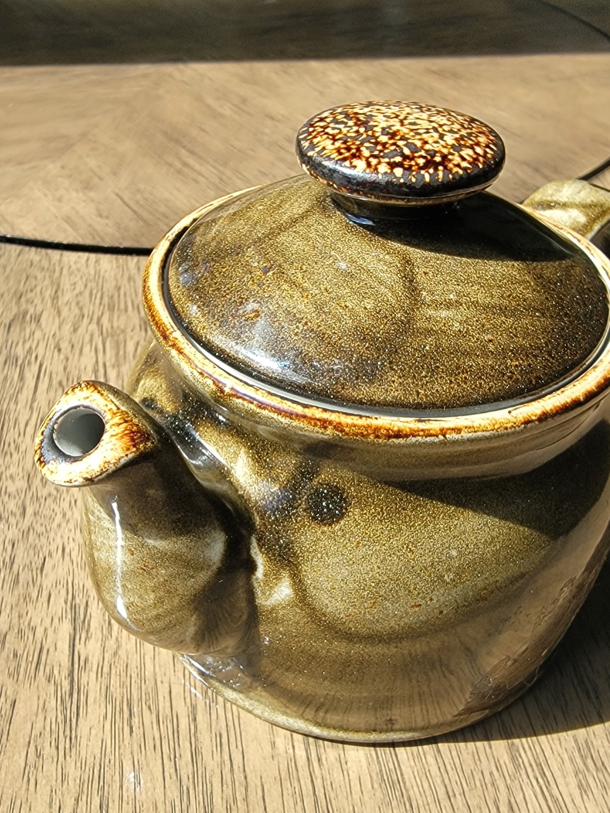 Steelite International Craft Olive Green Teapot Club 15 oz Handmade in England