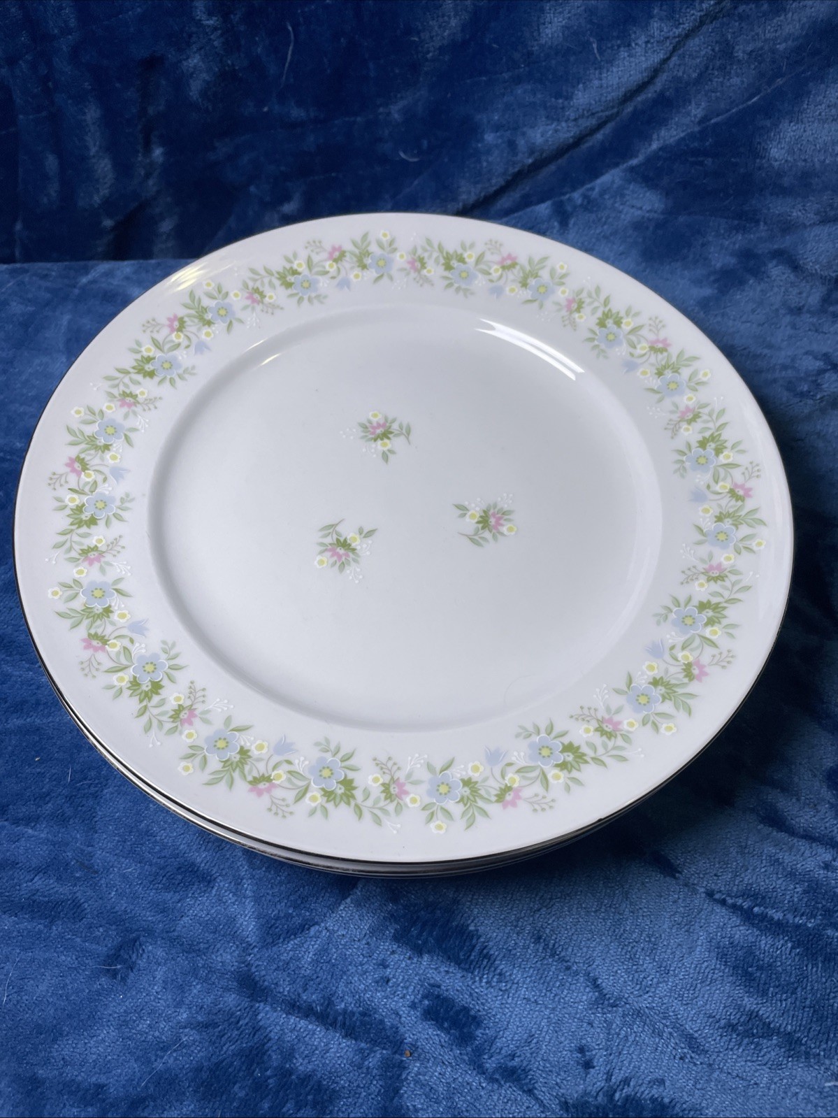 Johann Haviland Bavaria Germany “Forever Spring” Set of 4 DinnerPlates, 10”