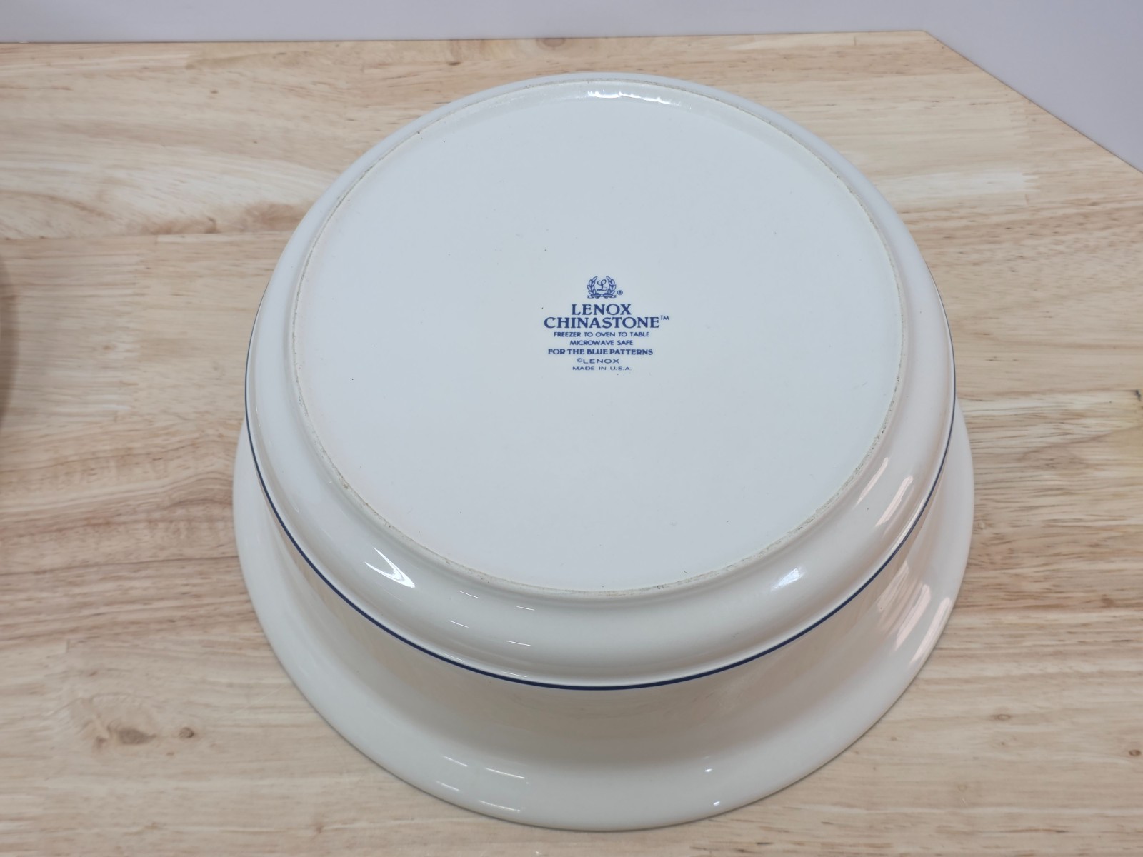 Lenox Chinastone For The Blue Patterns Covered Casserole Dish w Lid USA