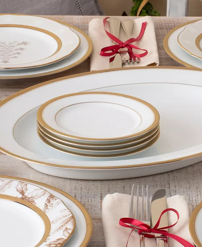 Noritake Charlotta Gold Bread Butter/Appetizer Plate, 6.25 in – Set of 4