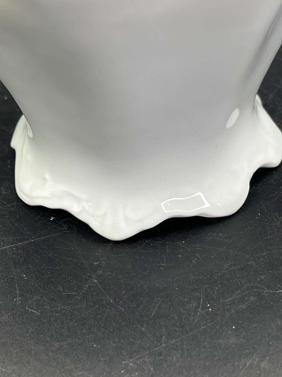 W.H. Grindley England White Ironstone Creamer/Pitcher Embossed Victorian, READ