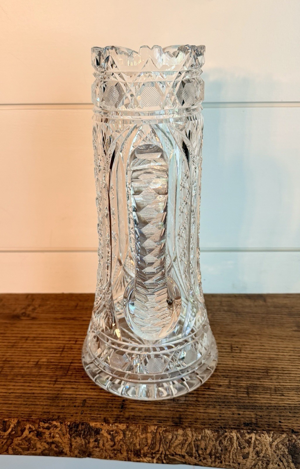 ABP American Brilliant Cut Glass Champagne Pitcher by F. X. Parsche-C. 1895-1910