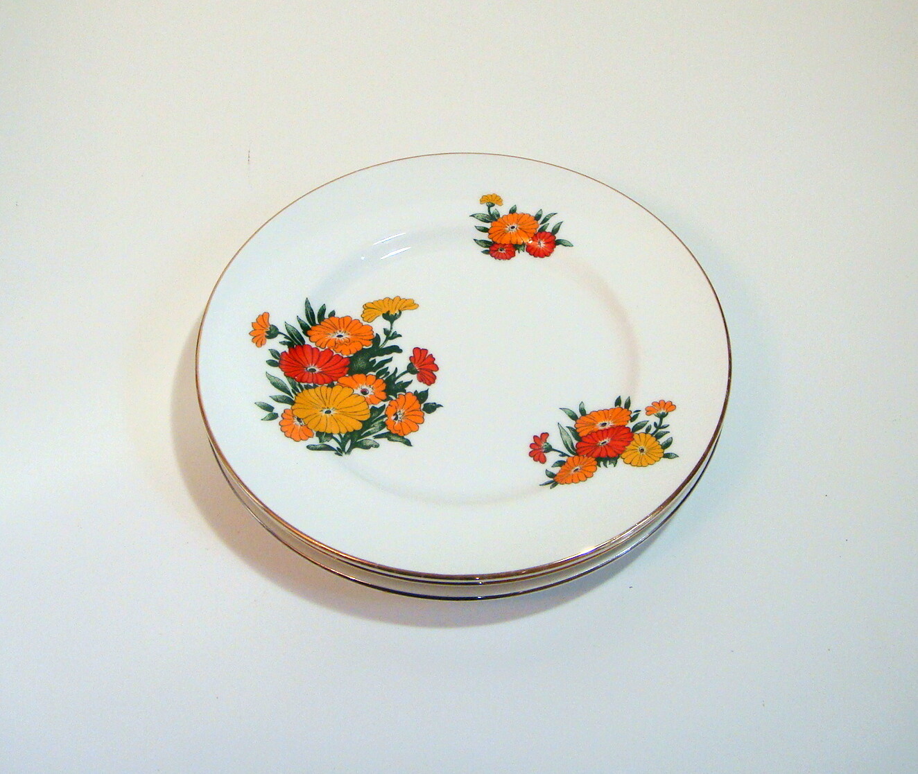 Crown Sterling England Bone China 8″ Plate Set of Three Assorted