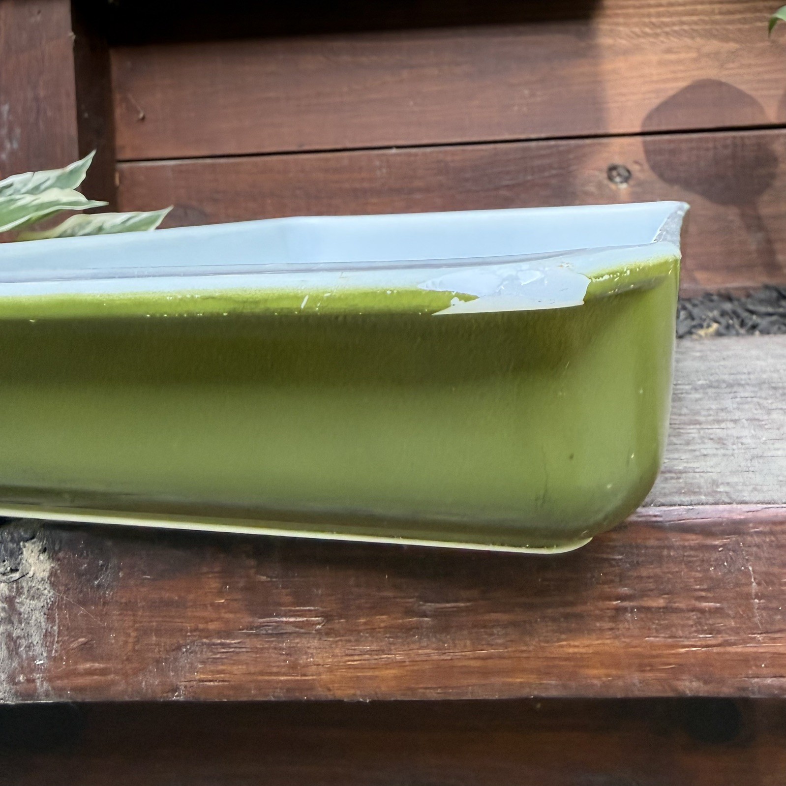 PYREX AVOCADO GREEN LARGE GLASS BAKING DISH 933 Lasagna 13 1/2 x 8 3/4