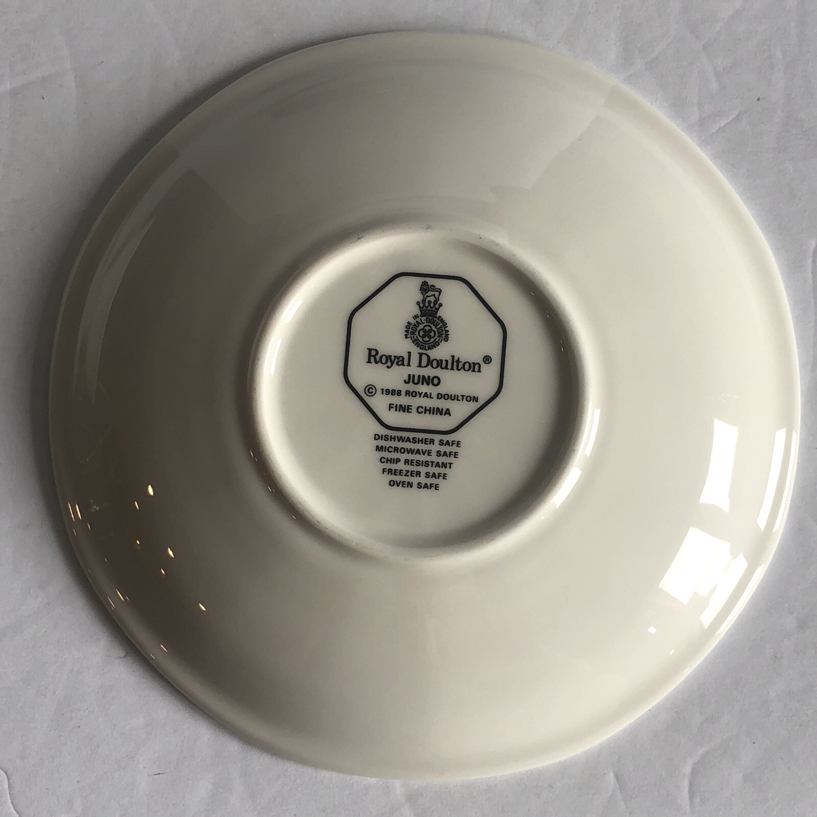 Royal Doulton Juno Saucers 6″ England 1988 Geometric Shape Set Of 9