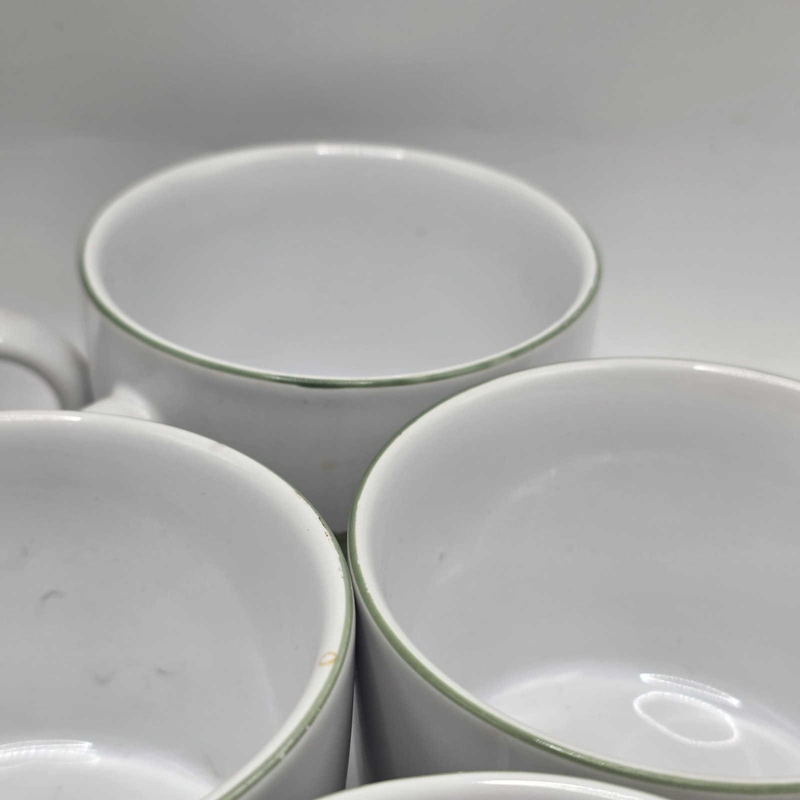 Vintage NEWCOR Garden Fresh Fruit Coffee Cups Set 7 Stoneware Farmhouse Country