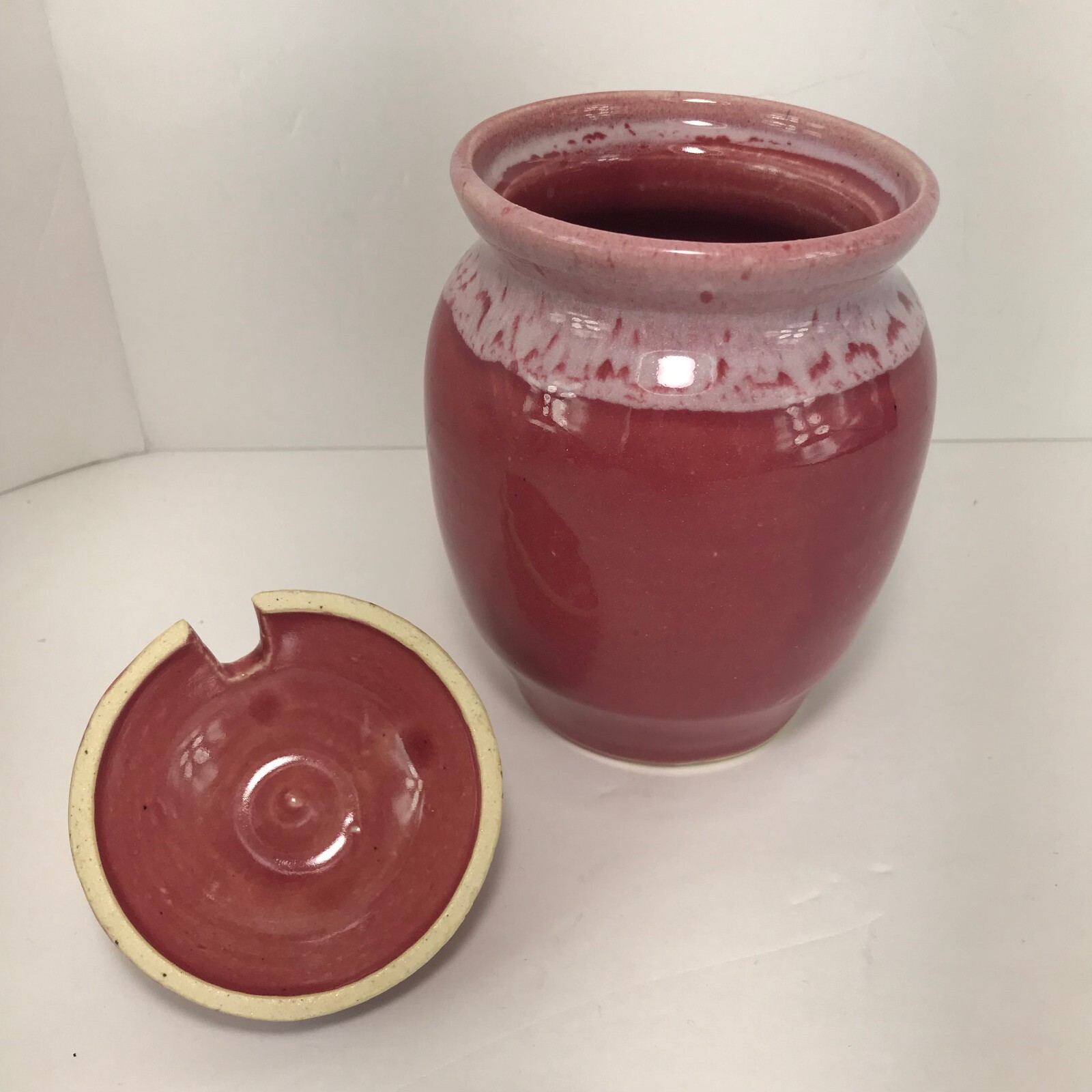Old Fort North Carolina Pottery John Garrou VTG Honey Pot Creamer Jug Candle