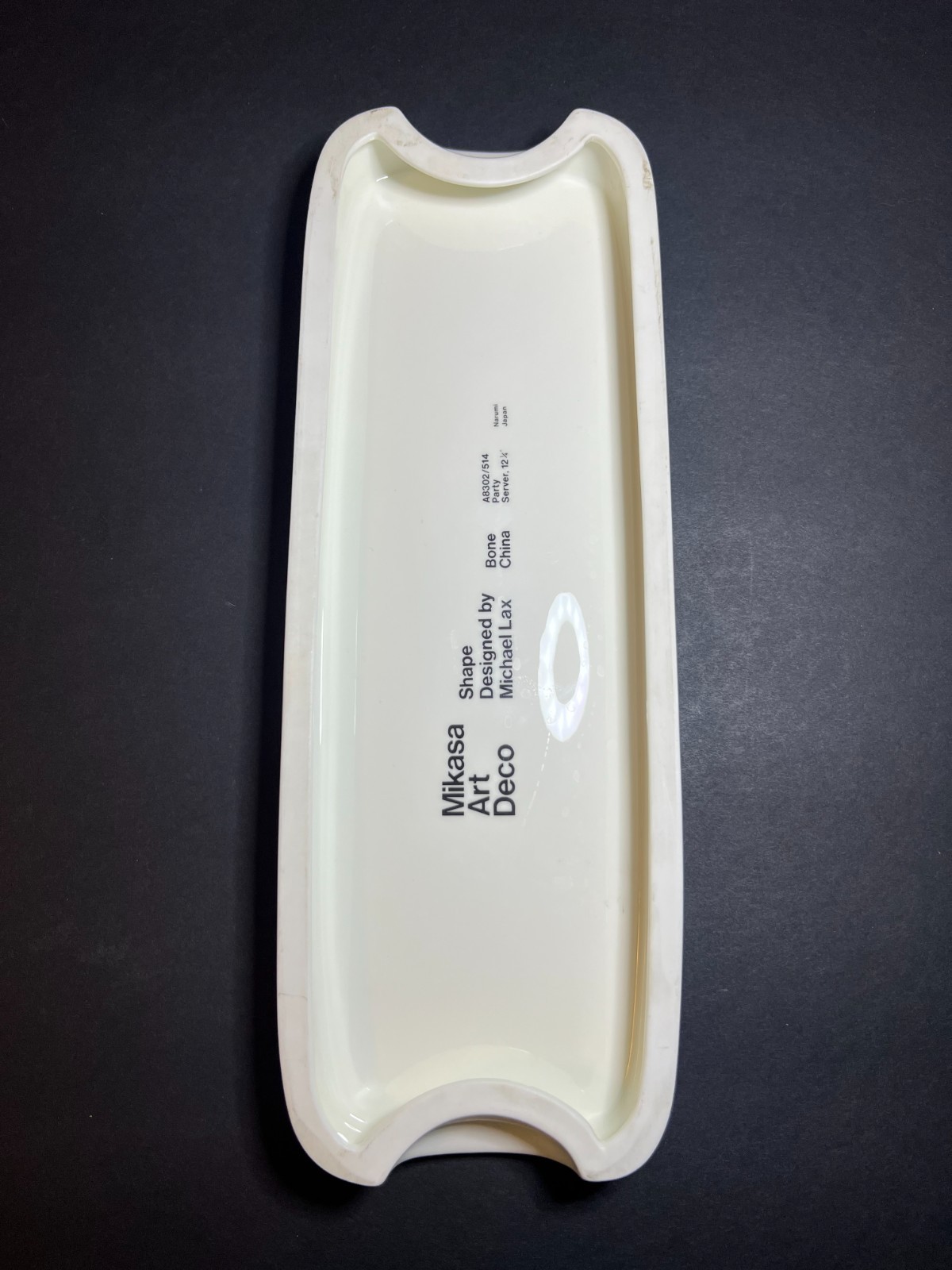 Vintage Mikasa A8302/514 Art Deco Michael Lax Bone China Tulip Party Server Dish