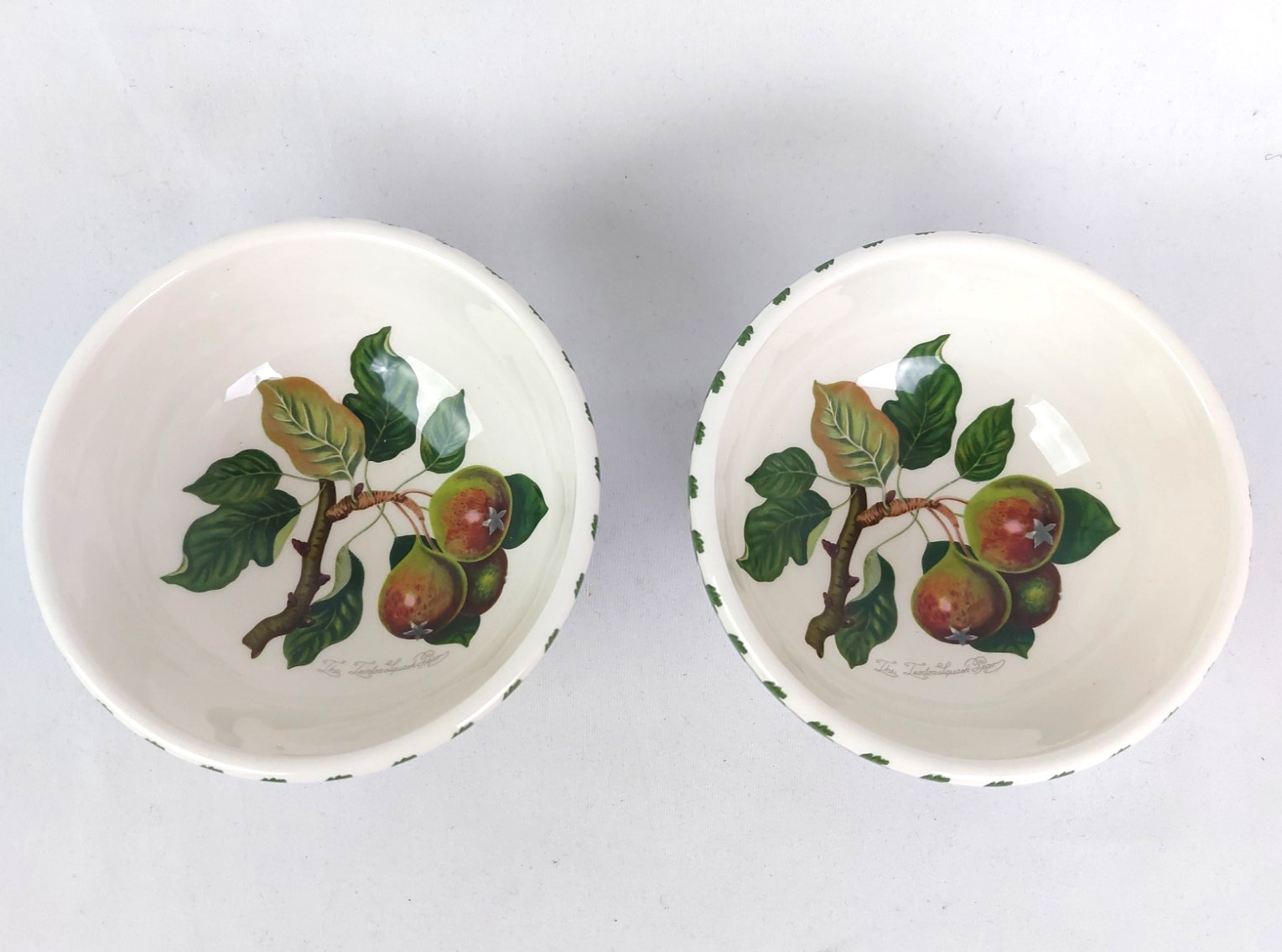 2 Portmeirion Pomona Individual Salad Dessert Fruit Bowls, Squash Pear, 5.5 In