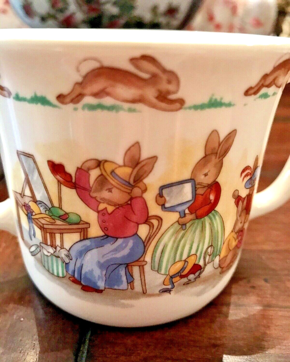 Royal Doulton Bunnykins 2-Handle Fine Bone China Children’s Cup Mug HAT SHOP