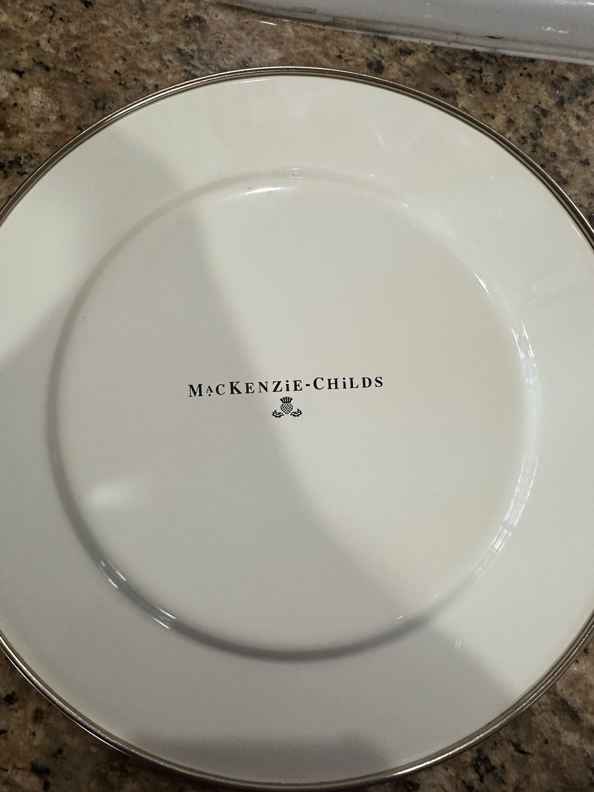 McKenzie Childs Checker Salad Plates 4x