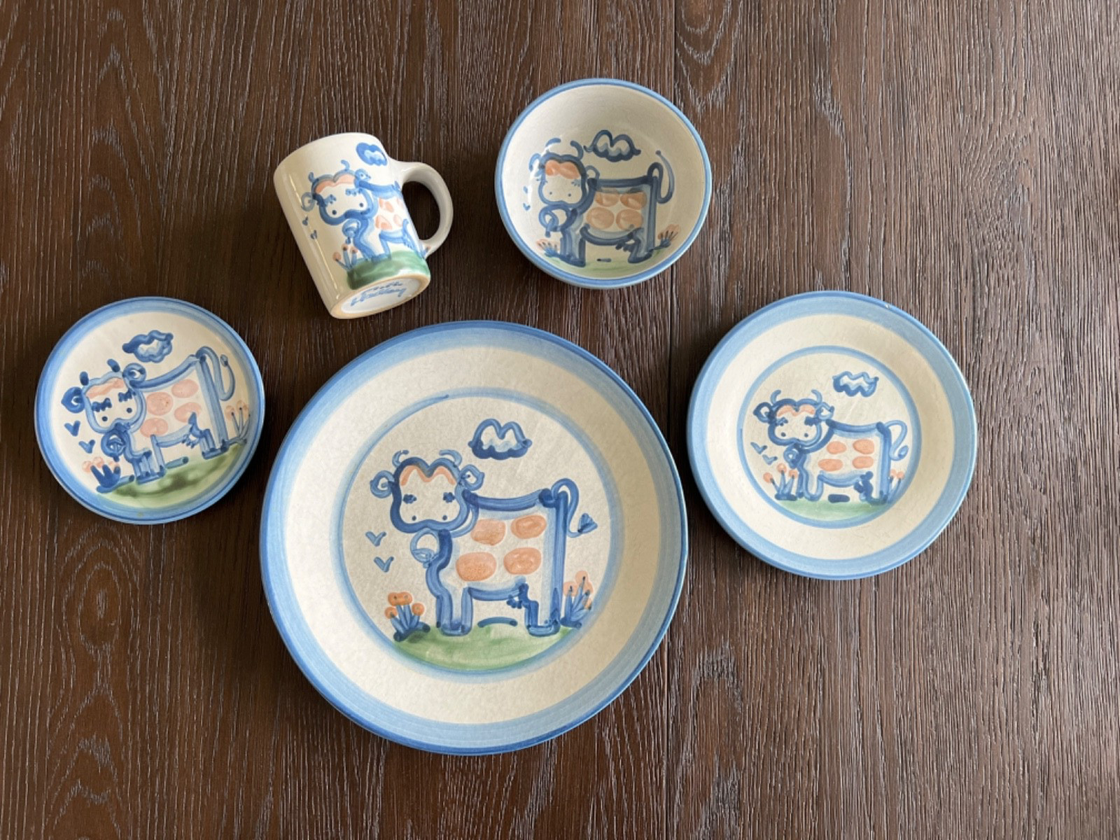 Lovely Collection of Mary Alice Hadley Stoneware, Country Scene, 41 Pieces