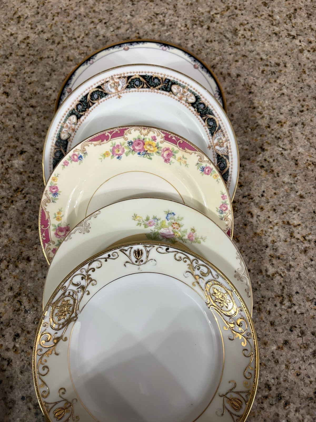 Mismatched Vintage China Dessert Salad Plates Floral Wedding Showers Party E58