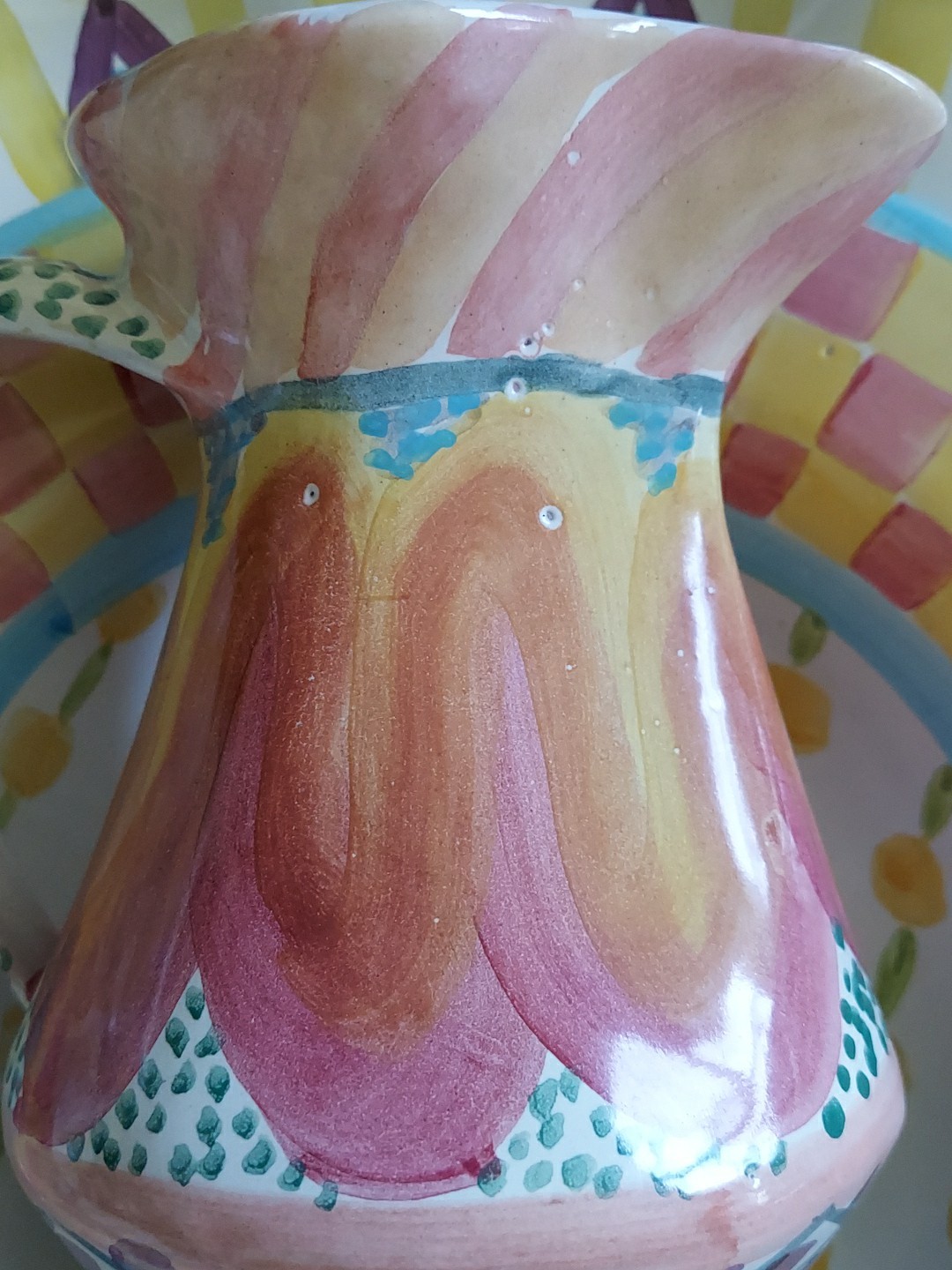 MacKenzie-Childs Keukenhof Ceramic Pitcher 8″
