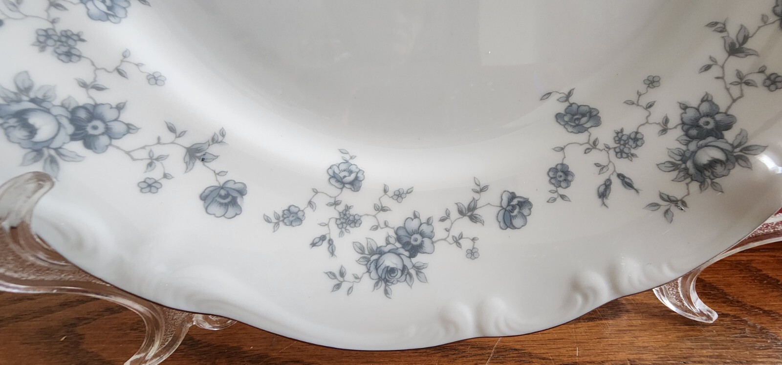 Blue Garland Dinner Plate (s) 10″ Porcelain Johann Haviland White Blue Platinum!