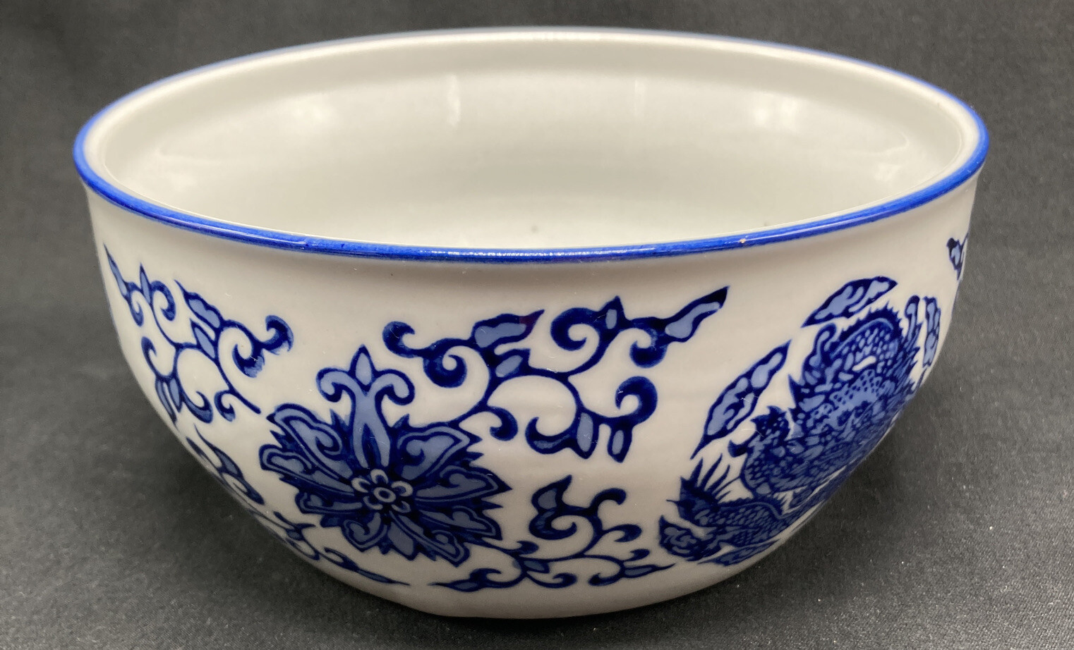 Yokohama Studio Japan Hand Painted Blue White 5” & 4” Porcelain Bowl