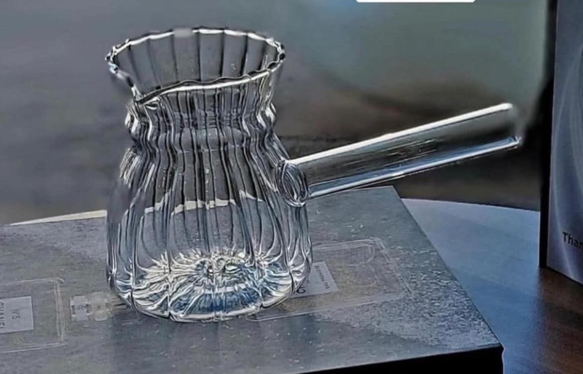 450ml Glass Turkish Coffee Pot – 15oz Borosilicate Cezve Ibrik Briki for Stov…