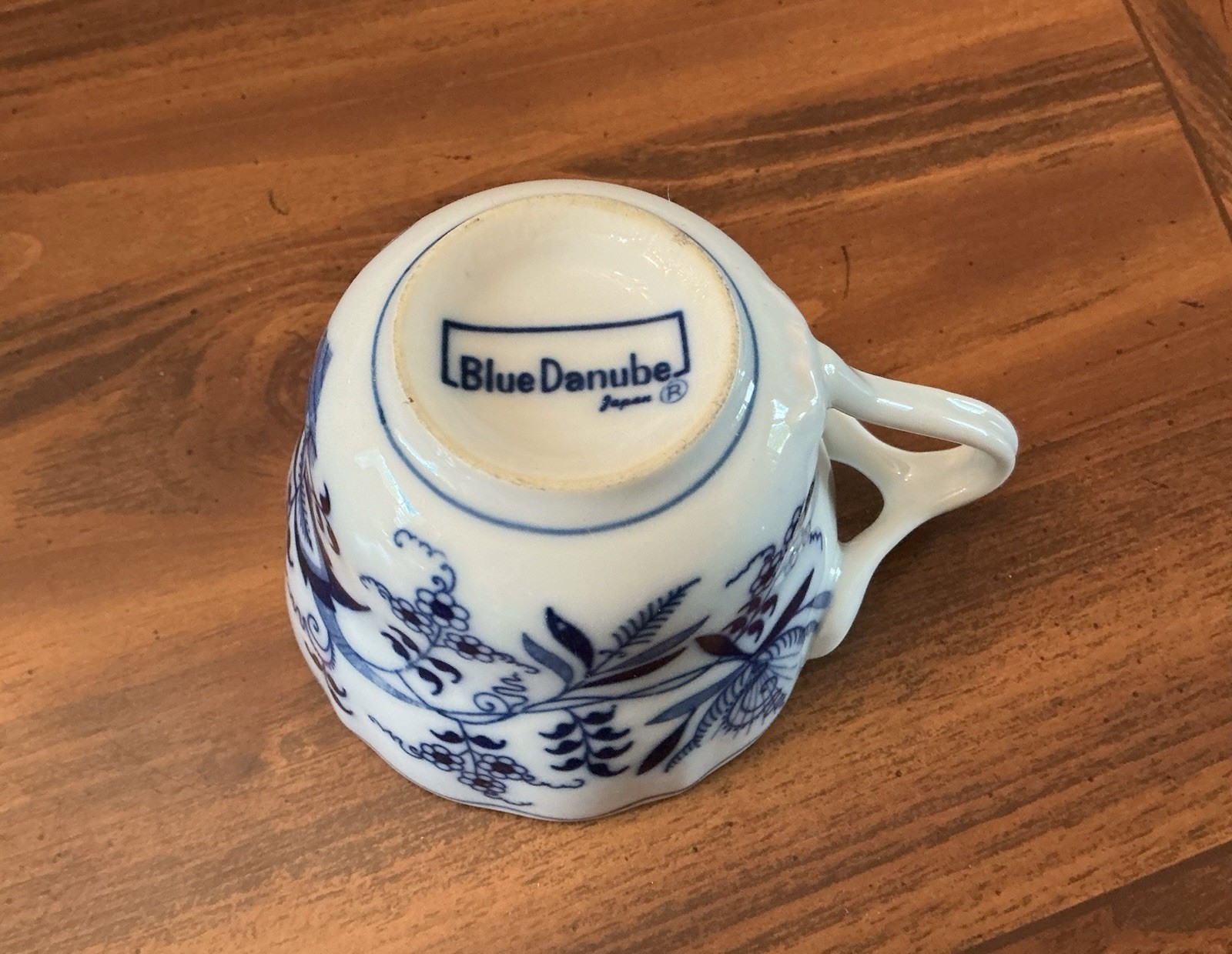 Blue Danube Vintage 1950s Coffee Cup Porcelain Ceramic Made in Japan