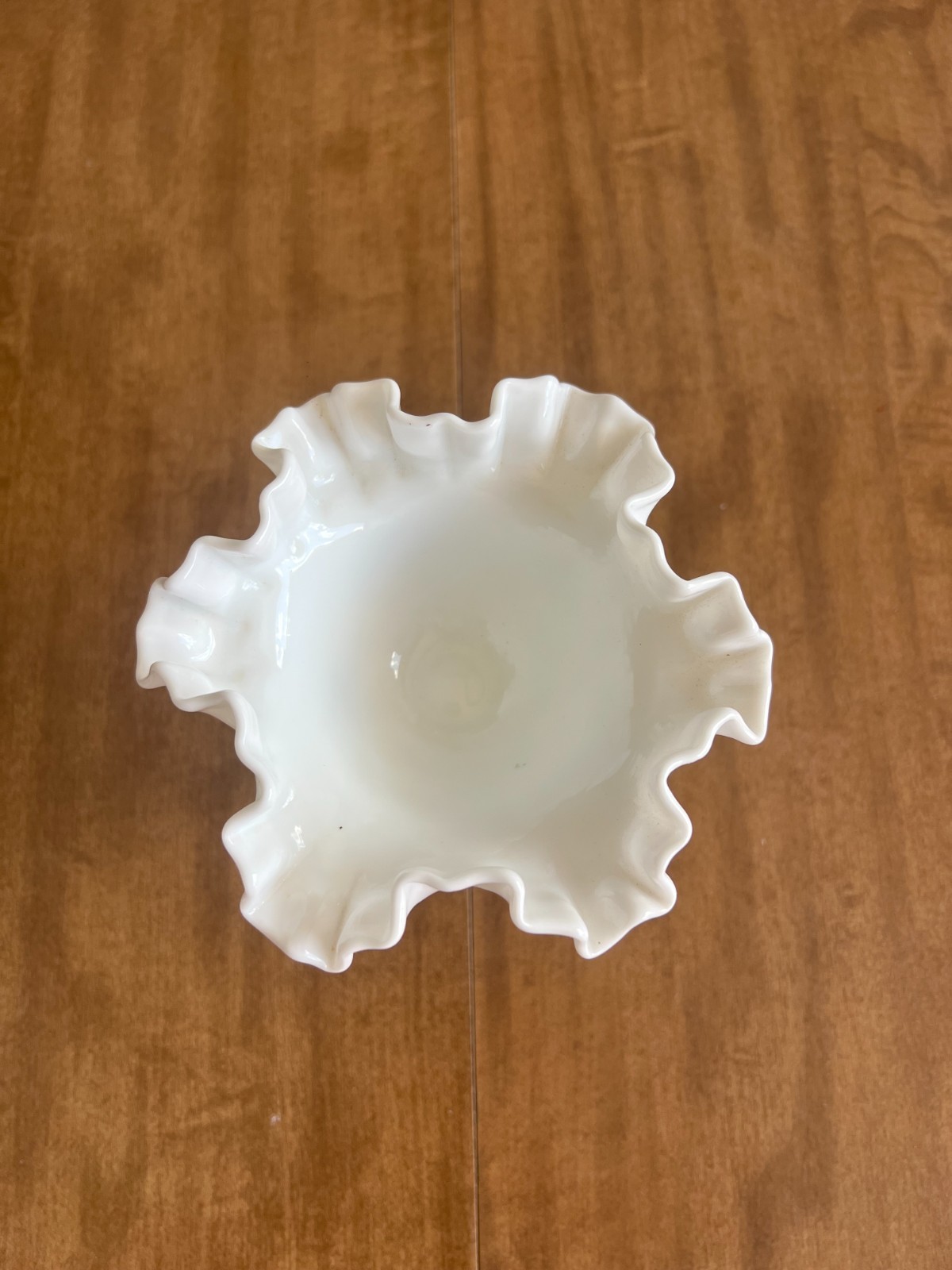Vintage White Milk Glass Pedestal Compote Bowl Grape Pattern